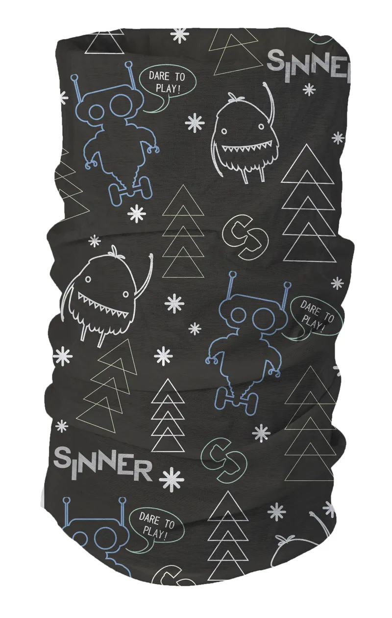 2024 Sinner kids neckwarmer black robots